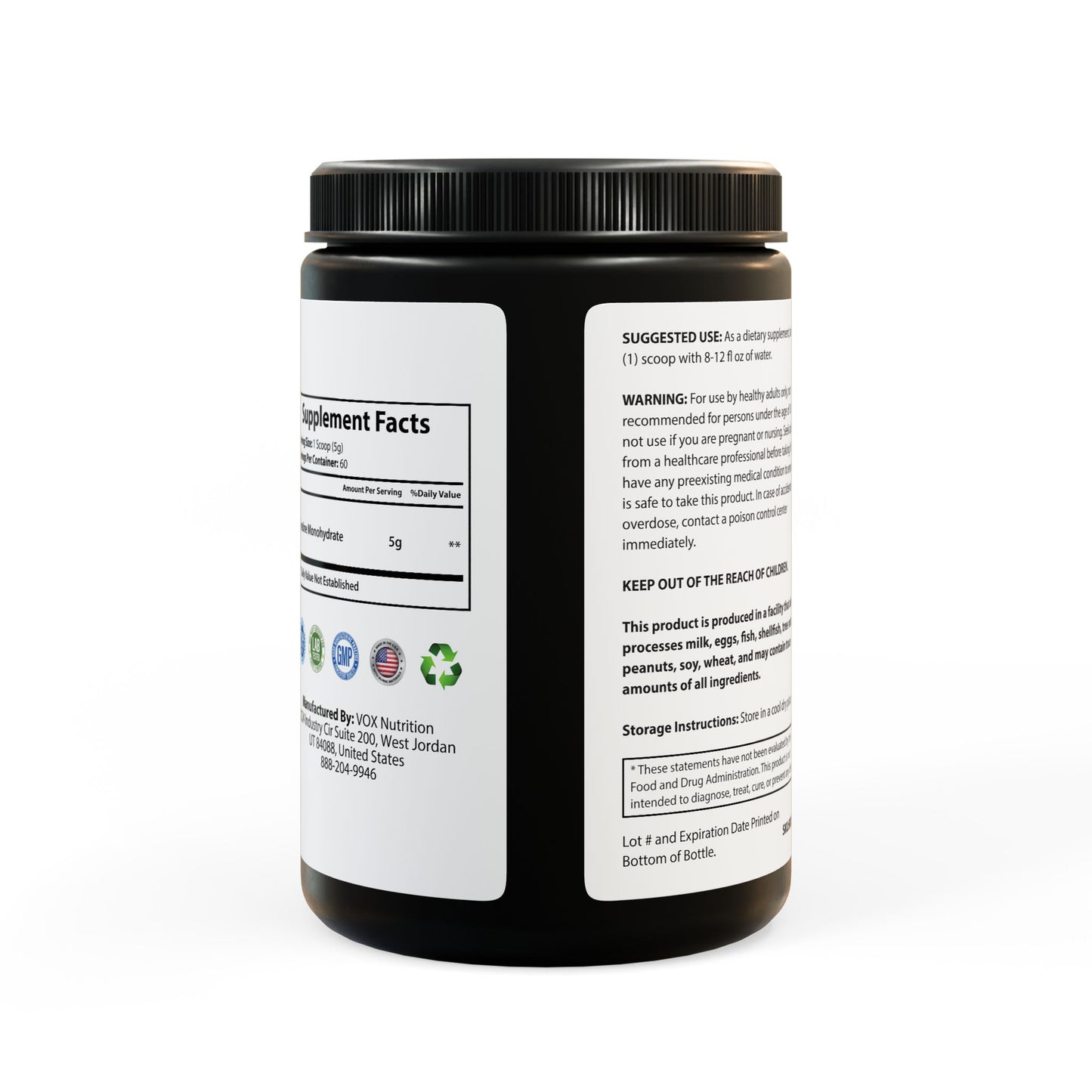Creatine Monohydrate – Power, Performance, Recovery (300g, 10.58oz)