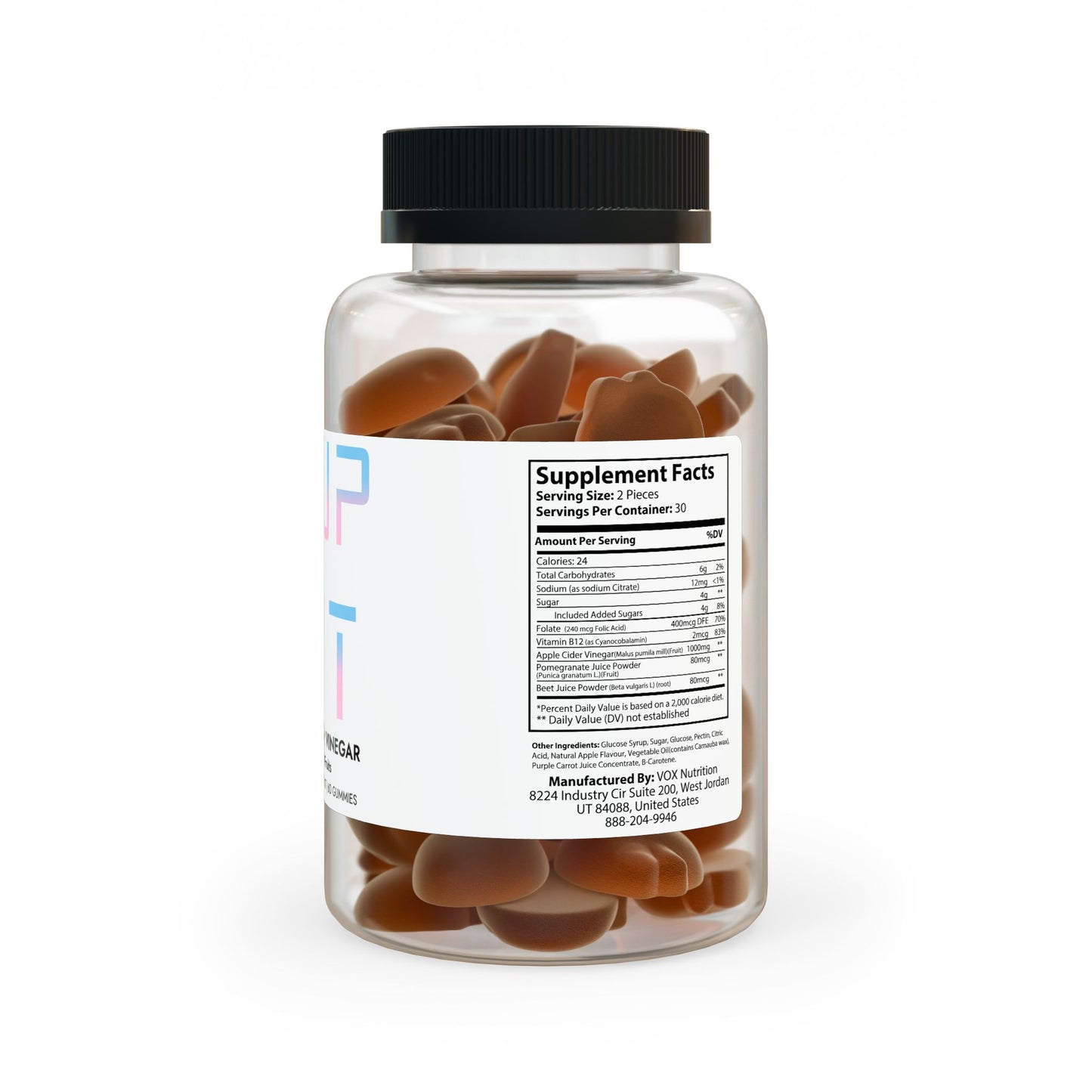 Apple Cider Vinegar Gummies – Performance & Wellness Support (60 Gummies)
