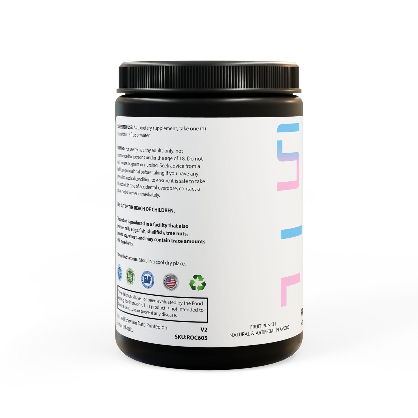 Fruit Punch Pre-Workout - Focus, Power & Performance Support (204g, 7.1oz)