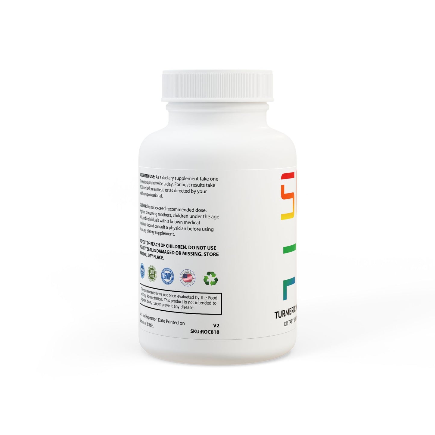 Turmeric + BioPerine® Supplement – Recovery Powered by Nature (60 Capsules)