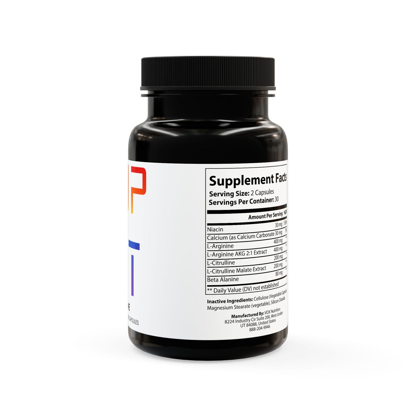 L-Arginine + Citrulline – Power Pump Performance Formula (60 Capsules)