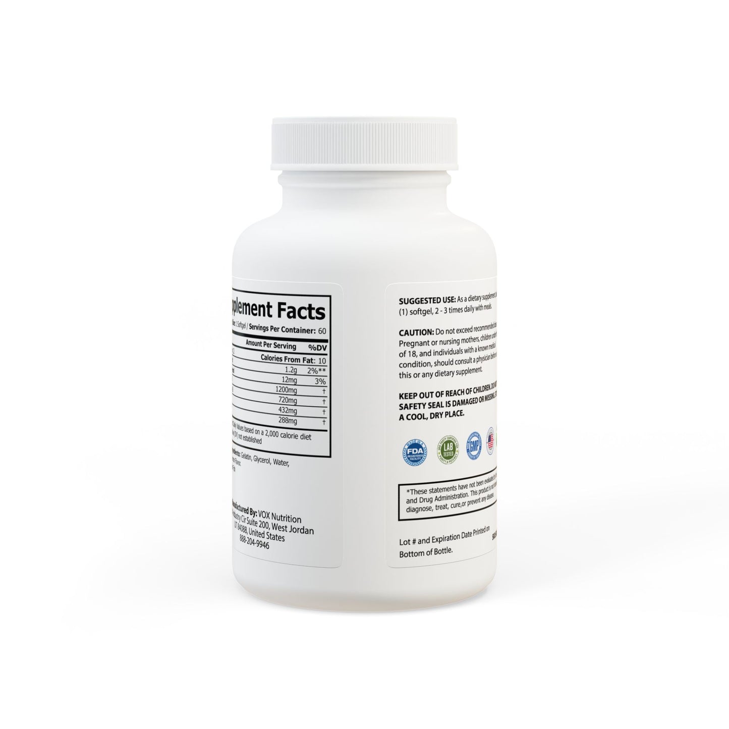 Omega-3 Fish Oil Recovery Capsules (60 Softgels)