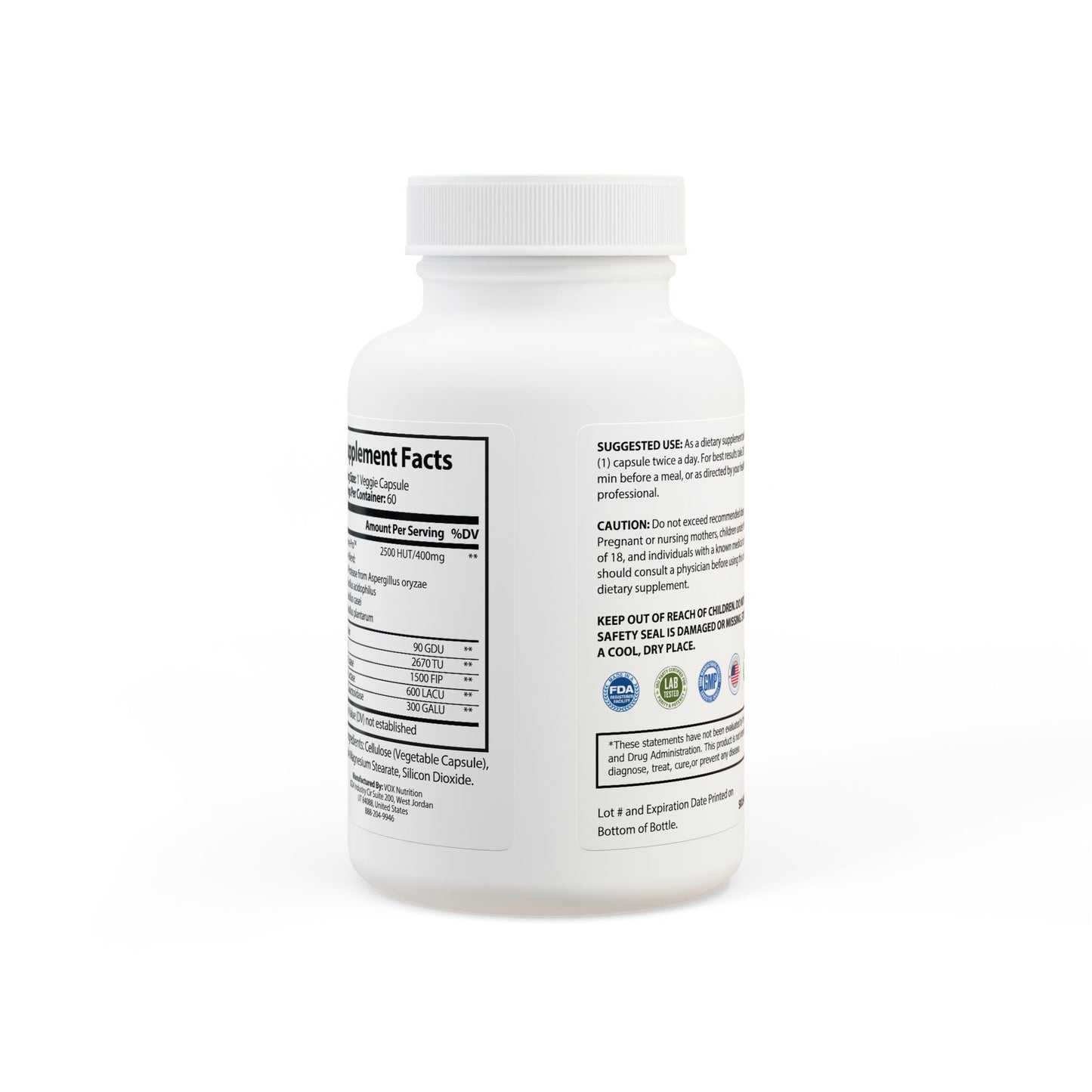 Digestive Enzyme Blend – Daily Gut Support with Makzyme-Pro™ (60 Capsules)