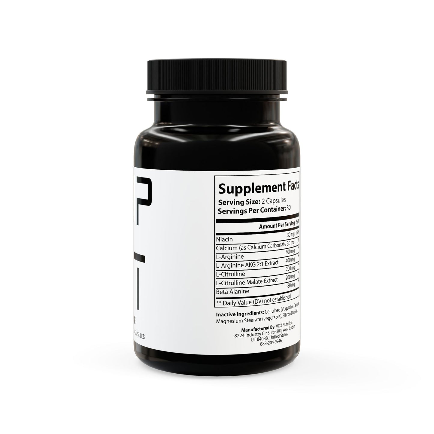 L-Arginine + Citrulline – Power Pump Performance Formula (60 Capsules)