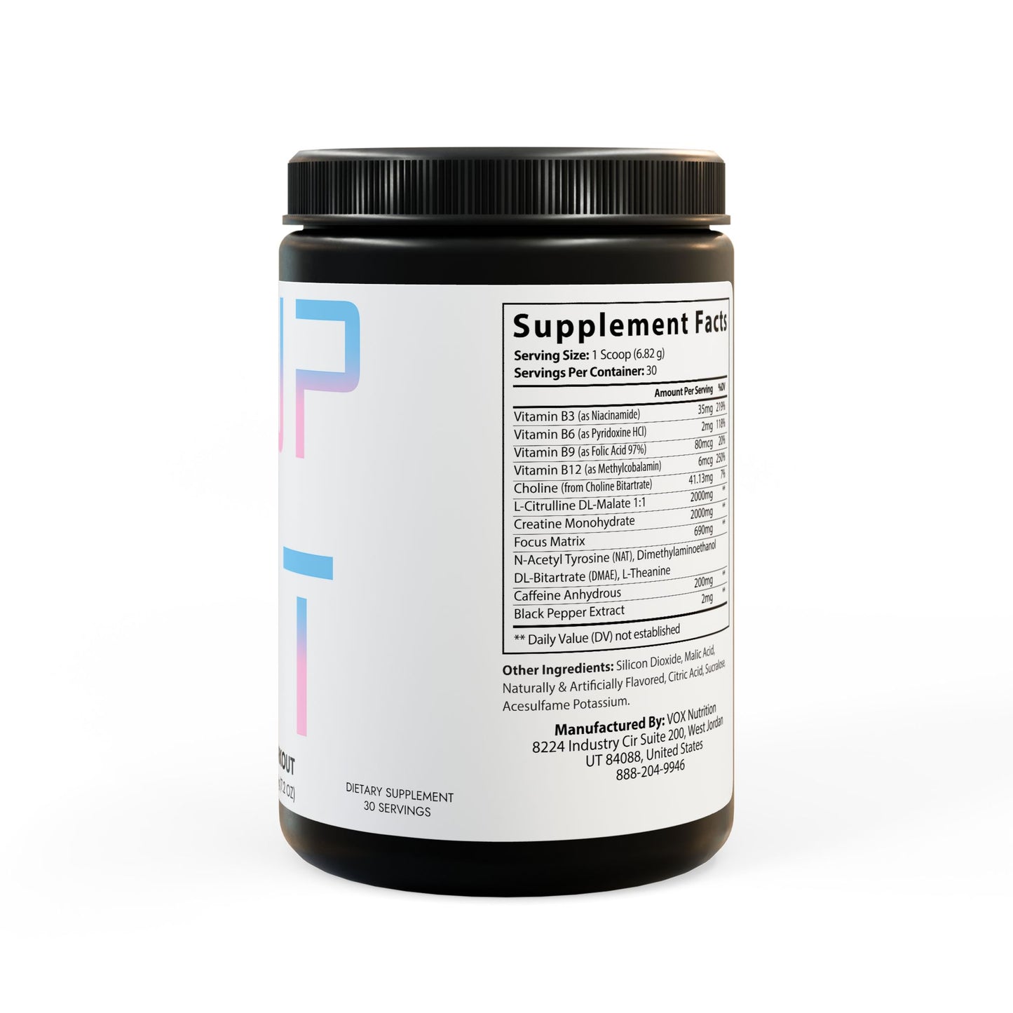 Fruit Punch Pre-Workout - Focus, Power & Performance Support (204g, 7.1oz)